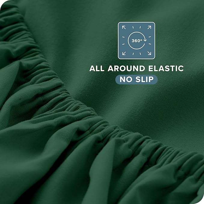 Bare Home Twin XL Sheet Set - 1800 Ultra-Soft Microfiber Twin Extra Long Bed Sheets - Double Brushed - Deep Pockets - Easy Fit - 3 Piece Set - Bedding Sheets & Pillowcases (Twin XL, Forest Green)