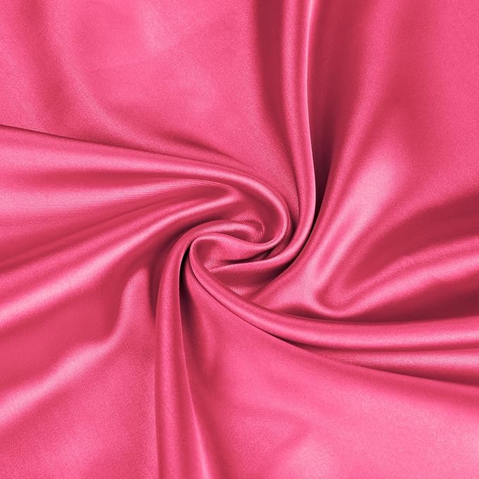 BEDELITE Satin Body Pillow Cover, Super Soft and Cooling Body Pillow Pillowcase for Hair and Skin, Breathable Silky Full Long Pillowcase Cover(20"x54", Hot Pink)