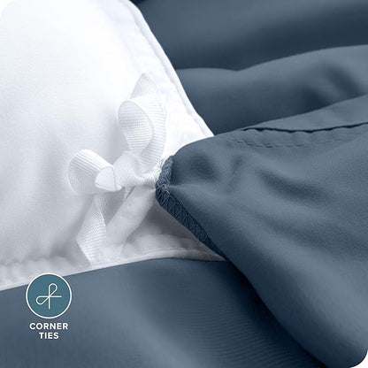 Bare Home Bedding Duvet Cover California King Size - Premium 1800 Super Soft Collection - Lightweight, Cooling - Soft Breathable Bedding Duvet Cover (Cal King, Bering Sea)