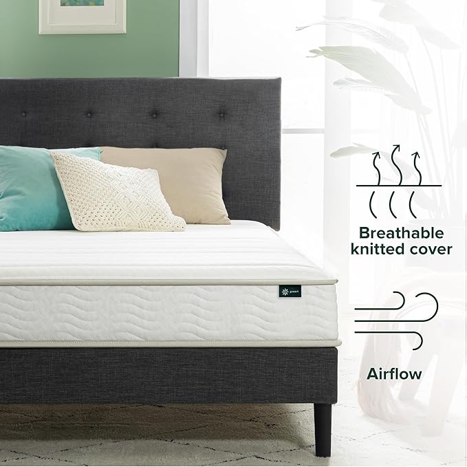 Zinus 6 Inch Foam and Spring Hybrid Mattress [New Version], Twin XL, Fiberglass Free, Medium Firmness, Durable Support, Certified Safe Foams & Fabric, Mattress in A Box, White