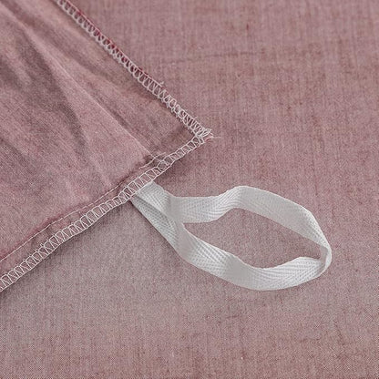 FACE TWO FACE Bedding Duvet Cover Set 3 Pieces 100% Washed Cotton Duvet Cover Linen Like Textured Breathable Durable Soft Comfy (King, Purple Bean Paste)