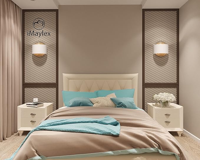 iMaylex Soft 100% Egyptian Cotton Zipper Closure Pillowcases, Cozy and Lightweight Pillow Case, Set of 2, Cyan, King, 20" x 36"