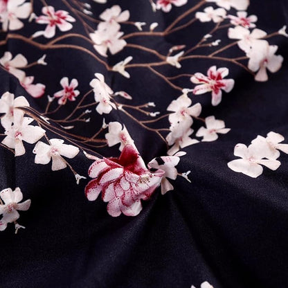 SDIII Navy Blue Floral Comforter Set Queen 3 Pieces, Soft Microfiber Lightweight Floral Queen Comforter Set, Vintage Bedding for All Season