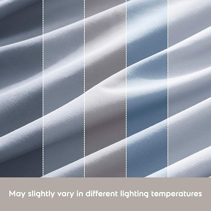Nestl Queen Sheet Set - Luxury 1800 Ultra-Soft Microfiber Bed Sheets - Double Brushed - Deep Pockets - Easy Fit - 4 Piece Set - Bedding Sheets & Pillowcases (Queen, Ice Blue)