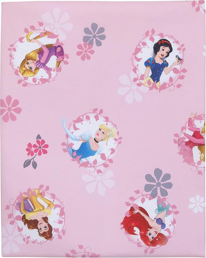 Disney Pretty Princess Toddler Bed, 4 Piece Set, Pink