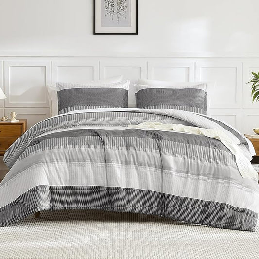 Litanika Twin XL Comforter Set Dark Grey - 2 Pieces Gray Twin Extra Long Size Lightweight Bedding Set, All Season Down Alternative Comforter