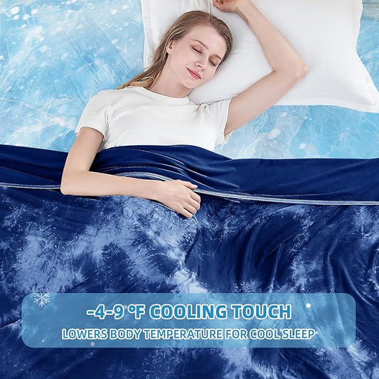inhand Cooling Blanket Twin XL Size (60"x90"), Cooling Blankets for Hot Sleepers, Absorbs Heat to Keep Adults Cool For Summer Nights Sweats, Thin Cold Lightweight Blanket for Couch Bed, All Season Use