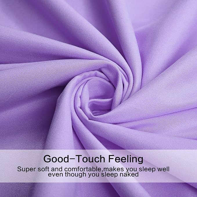 4 Piece Bed Sheet Set (Full,Lavender) 1 Flat Sheet,1 Fitted Sheet and 2 Pillow Cases,Brushed Microfiber Luxury Bedding with Deep Pockets