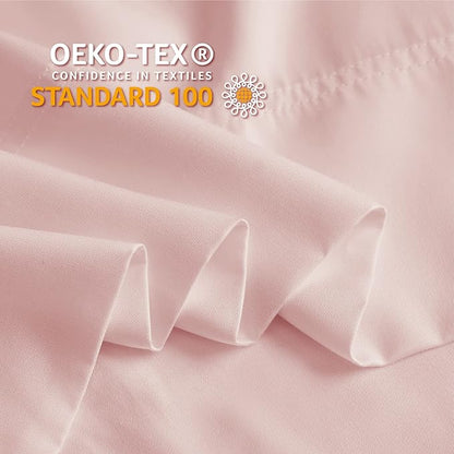 BEDELITE Pillow Cases Queen Size Set of 2, Rayon Derived from Bamboo, Cooling Pillow Cases for Hot Sleepers & Night Sweats, Breathable and Silky Soft Envelope Pillowcases(Coral, 20"x30")