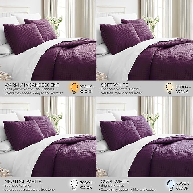 Southshore Fine Living, Inc. Quilts, Queen Size/Full Size Quilt Bedding Set, Stain & Pet Hair Resistant Bedding, Coverlet Queen Size/Full Size Lightweight Bedspread with 2 Pillow Shams, Purple