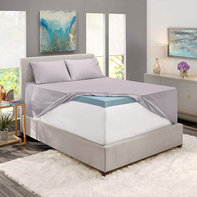 Hearth & Harbor Extra Deep Pocket Queen Sheets Sets - Fits Mattress 18-24 Inches Deep - Extra Deep Pocket Sheets - 6 Piece Queen Size - Light Lavender