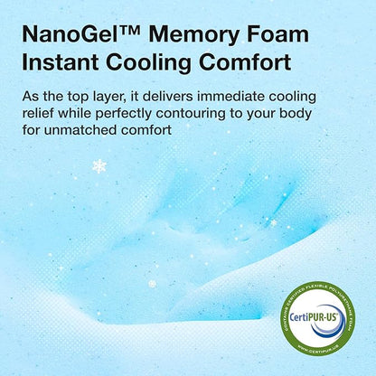 Novilla Twin XL Mattress, 12 inch Gel Memory Foam Mattress with Comfort Foam for Cooling Night Sleep, Comfort Support and Pressure Relief, CertiPUR-US Certified