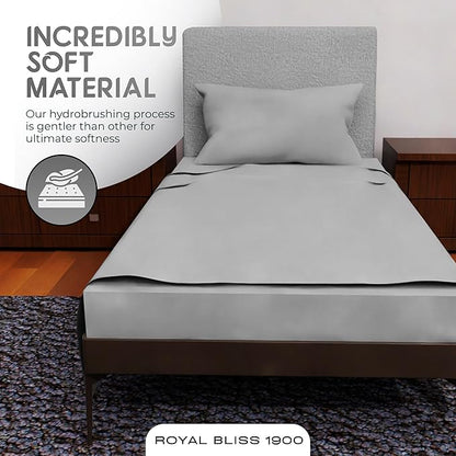 Twin Sheet Set - 3-Pcs Set - Deep Pockets - Cooling Twin Bed Sheets - Soft and Breathable Twin Bedding Sets - Twin Size Sheets for Comfortable Sleep - Twin Bed Sheets (Silver)