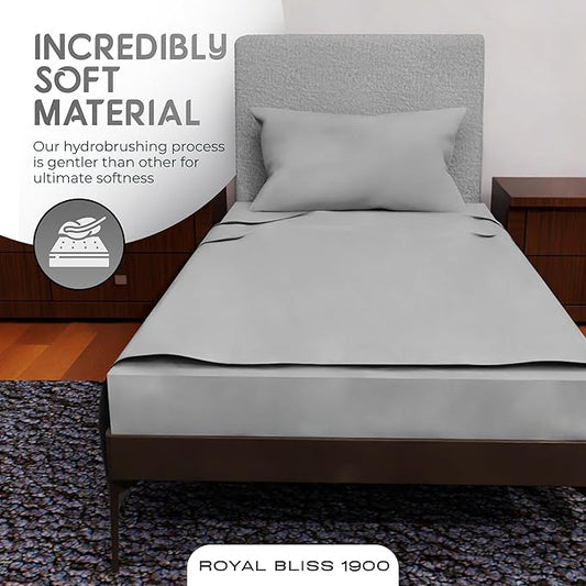 Twin XL Sheet Sets - 3 Pcs Set - Fade Resistant Double Brushed MicrofiberTwin XL Sheet Set, Deep Pocket XL Twin Sheets, Cooling Twin XL Sheets, XL Twin Bed Sheets (Silver)