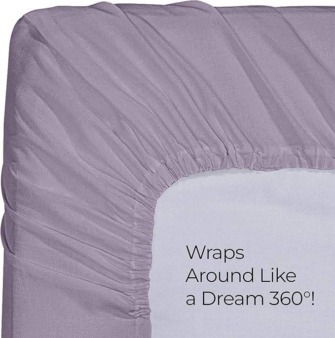 Utopia Bedding King Fitted Sheet - Bottom Sheet - Deep Pocket - Soft Microfiber - Shrinkage and Fade Resistant-Easy Care -1 Fitted Sheet Only (Lavender)