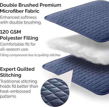 Southshore Fine Living, Inc. Oversized Twin Quilt Bedding Set, Microfiber Quilts, Summer Bedspread & Coverlet Sets, Pet Hair Resistant Bedding, Twin XL Quilt Set with 1 Pillow Sham, Dark Blue Quilt