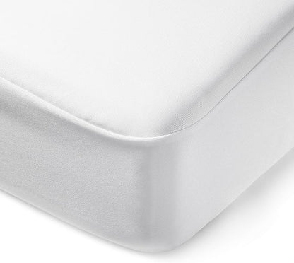 Amazon Basics Waterproof Mattress Protector, White, Full