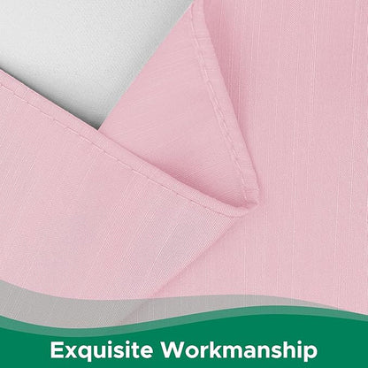 Biscaynebay Wrap Around Bed Skirts for King & Cal King Beds 15" Drop, Pink Adjustable Elastic Dust Ruffles Easy Fit Wrinkle & Fade Resistant Silky Luxurious Fabric Machine Washable