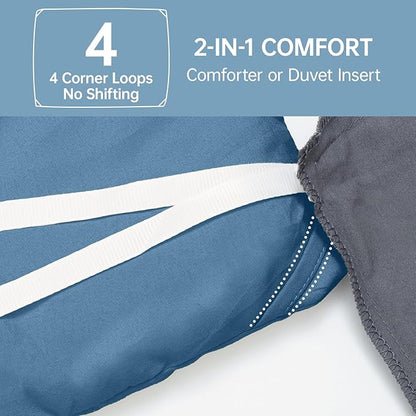 MUXHOMO King Size Comforter Set, All Season Ultra Soft Down Alternative Bedding - 3 Piece Lightweight Bed Set Includes 1 Comforter (104"x90") and 2 Pillow Shams (20"x36"), Teal