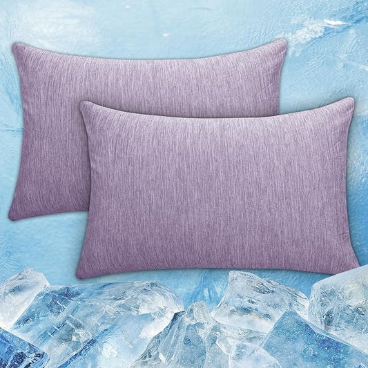 CHOSHOME Cooling Pillow Cases Zipper Pillow Covers Q-Max > 0.45 Zippered Pillowcases for Hot Sleepers, Soft, Breathable, Skin-Friendly, 4 Pack (Queen, 20"x30", Purple)
