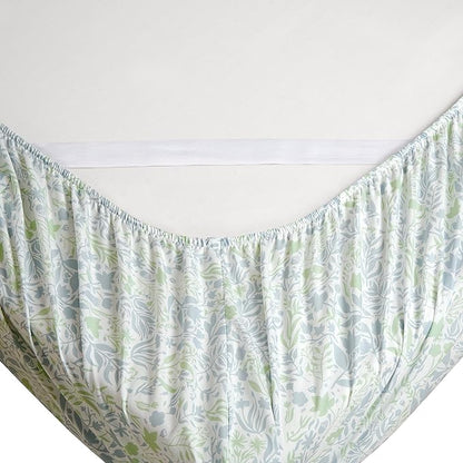 Elegant Comfort Softest and Coziest 4-Piece Sheet Set - 1500 Premium Hotel Quality Microfiber - Deep Pocket, Wrinkle Resistant 4-Piece Floral Bed Sheet Set, Twin XL, Anita Green