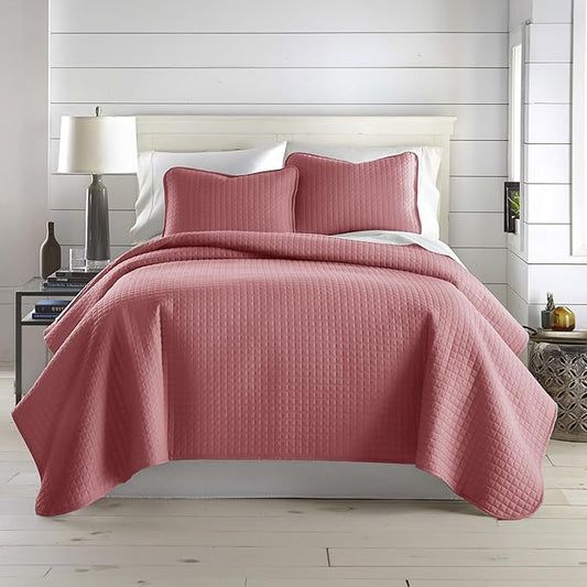 Southshore Fine Living, Inc. Queen/Full Size Quilt Bedding Set with 2 Pillow Shams, Soft Comfy Queen Coverlet/Full Size Bedspread, Machine Washable, Easy Care, Oversized for Total Coverage, Marsala