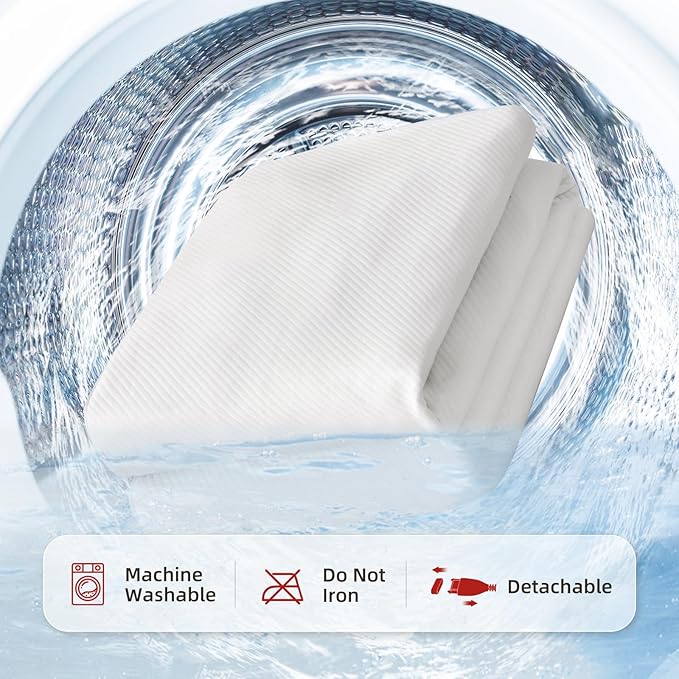 Bwarm Waterproof Heated Mattress Pad, ETL Certified Bed Warmer with Memory Function 9 Heat Settings, 1-12 Hours Auto Off Deep Pocket, Machine Washable, White Queen