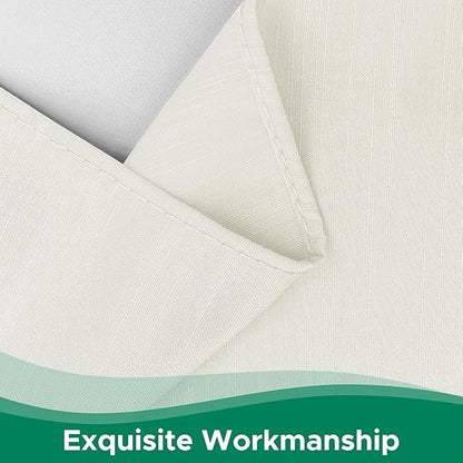 Biscaynebay Wrap Around Bed Skirts for King & Cal King Beds 21" Long Drop, Ivory Adjustable Elastic Dust Ruffles Easy Fit Wrinkle Resistant Silky Luxurious Fabric Machine Washable