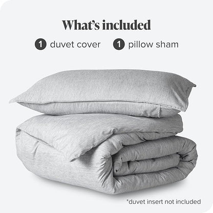 Bare Home Bedding Duvet Cover Extra Long - Premium 1800 Super Soft Collection - Lightweight, Duvet Cover - Soft Textured (Twin/Twin XL, Heathered Pewter)