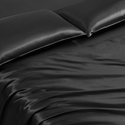 Juicy Couture Modern Black Leopard Satin Queen Comforter Set - Luxury Bed in a Bag – Soft & Stylish 8-Piece Bedding Collection