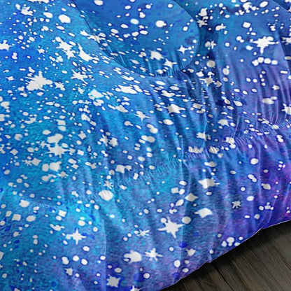 Black Cat Bedding Cartoon Cat Comforter Set Full,Butterflies Moon Printed Kids Bedding Set for Kids Boys Girls Adults Teens,Kids Comforter Set All Season,1 Quilt 2 Pillow Cases,Blue