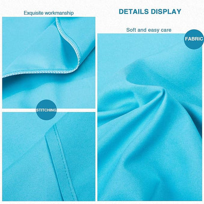 FLXXIE Pillow Cases Standard Size, Soft Microfiber Pillow Covers with Envelope Closure, Wrinkle, Stain Resistant Pillowcases, 2 Piece Set, 20x26, Blue