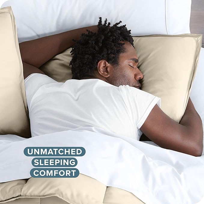 Bare Home Bedding Duvet Cover King Size - Premium 1800 Super Soft Collection - Lightweight, Cooling - Soft Breathable Bedding Duvet Cover (King, Sand)
