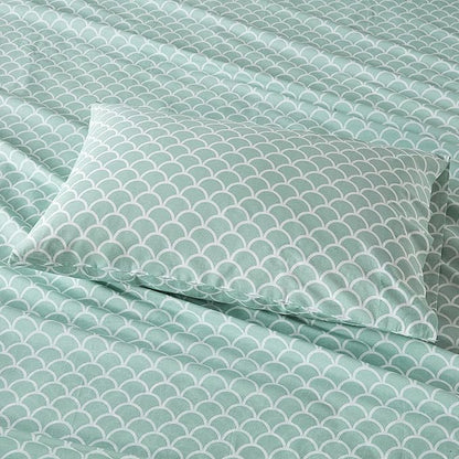 Comfort Spaces 100% Cotton Sheet Set Breathable, Lightweight, Soft with 14" Elastic Pocket Fits up to 16" Mattress, All Season Cozy Bedding, Matching Pillow Case, Full Scales 4 Piece