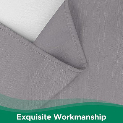 Biscaynebay Wrap Around Bed Skirts for Full & Full XL Beds Long Drop of 18", Silver Grey Adjustable Elastic Dust Ruffles Easy Fit Wrinkle Resistant Silky Luxurious Fabric Machine Washable