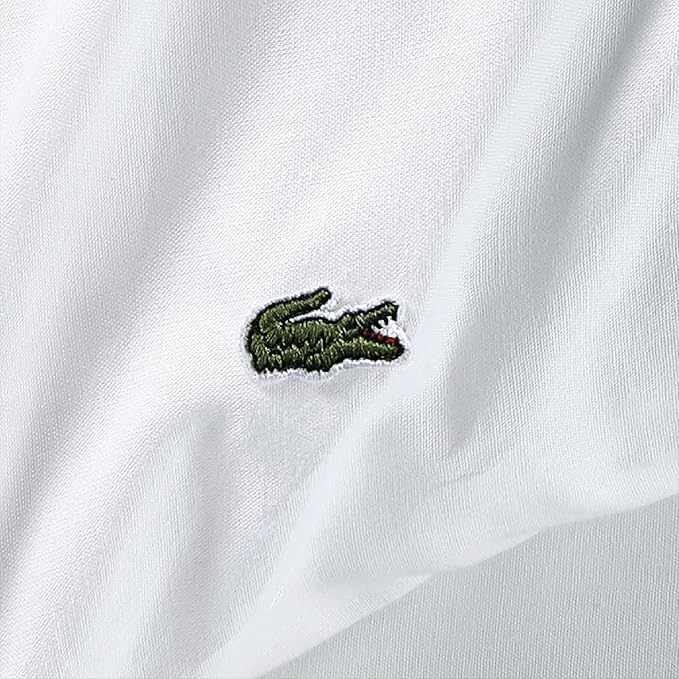 Lacoste 100% Cotton Percale 3-Piece Sheet Set – Cool, Crisp, Matte, and Durable, Oeko-Tex Certified – Solid, White, Twin XL