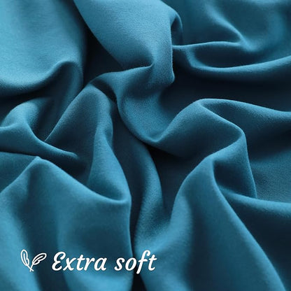 NTBAY Toddler Pillow Cases Set of 2, 2 Pack Brushed Microfiber 14x20 Pillow Cases, Soft, Wrinkle, Fade, Stain Resistant Teal Blue Pillow Cases with Envelope Closure, 14x20 Inches, Teal Blue