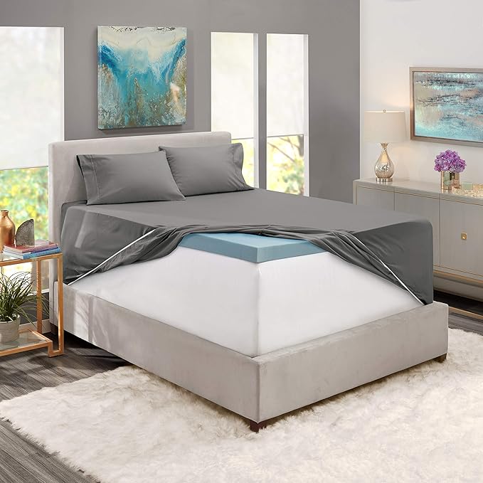 Hearth & Harbor Extra Deep Pocket Sheets - Fits Mattress 18-24 Inches Deep - Extra Deep Pocket Split King Size Sets - 7 Piece Split King Size - Grey