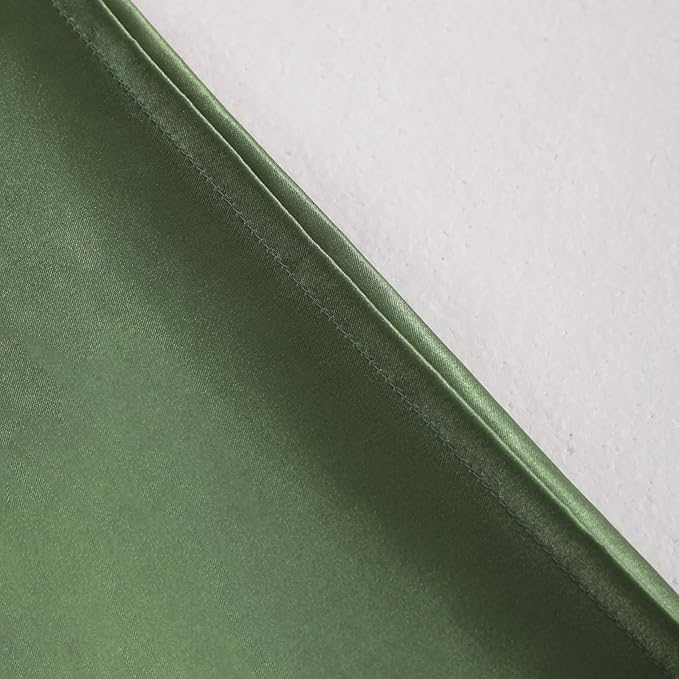NTBAY Satin Body Pillowcase for Hair and Skin, Luxurious and Silky Pillow case with Envelope Closure, 20x54 Inches, Olive Green