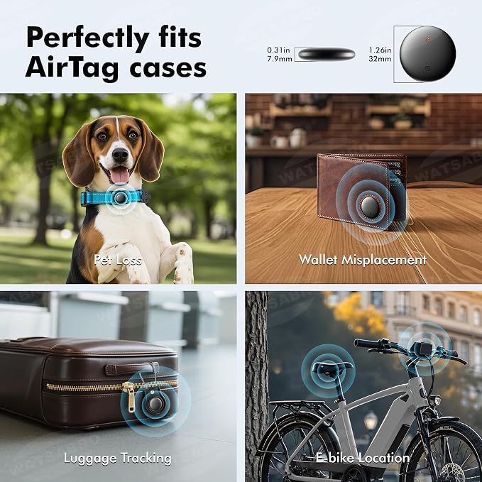 Bluetooth Tracker 4-Pack Smart Tag for Android & Samsung | 3-Year Battery Life, IP66 Waterproof,100db, Item Finder for Keys, Wallet, Luggage. Works with Google Find Hub.