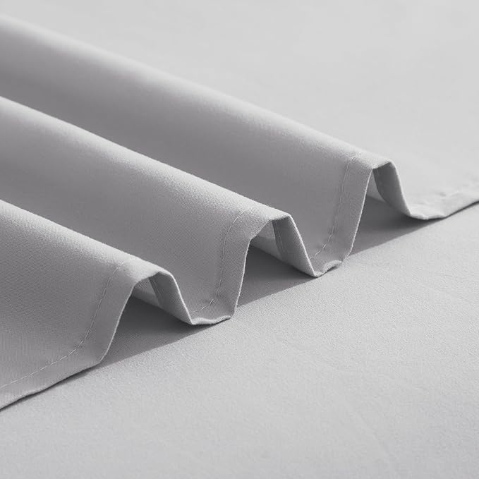 Elegant Comfort Luxurious 1500 Premium Hotel Quality Microfiber Three Line Embroidered Softest 4-Piece Bed Sheet Set, Wrinkle and Fade Resistant, Twin/Twin XL, Silver Grey