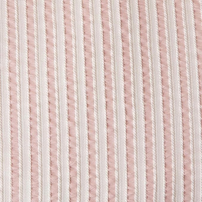 Comforter King Set Pink Striped Soft Luxury Washed Microfiber Jacquard 3 Pieces Bedding, White Pink Vertical Ticking Stripes Pattern Comforter with 2 Pillowcases Breathable Durable Comfy