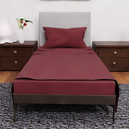 Twin XL Sheets Set - 3 Piece Bedding - Wrinkle Free, Fade Resistant, Double Brushed Microfiber - Deep Pockets/Easy Fit - 1800 Series Ultrasoft, Cooling Sheets (Burgundy)