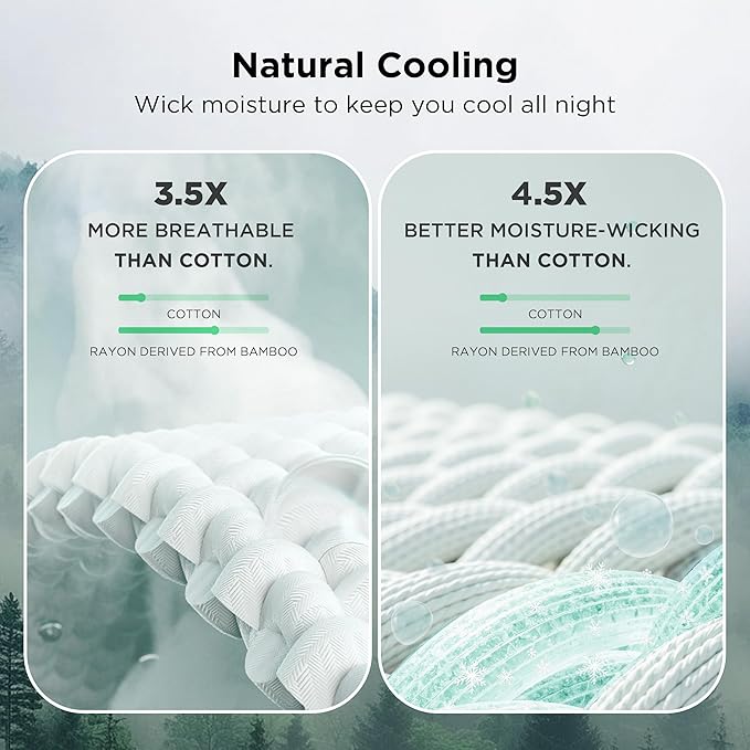 Bedsure Cooling Cotton Waffle King Size Blanket - Lightweight Breathable Blanket of Rayon Derived from Bamboo for Hot Sleepers, Luxury Throws for Bed, Couch and Sofa, Olive Green, 104x90 Inches