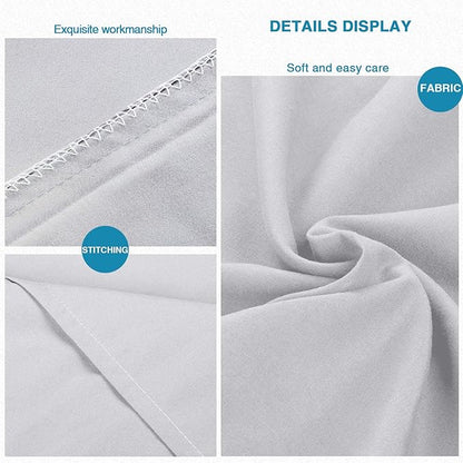 FLXXIE Pillow Cases Standard Size, Soft Microfiber Pillow Covers with Envelope Closure, Wrinkle, Stain Resistant Pillowcases, 2 Piece Set, 20x26, Light Grey