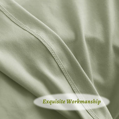 Stretchy Body Pillow Case Cover - Jersey Knit Long Pillowcase for Body Pillow, 1 Pack - Envelope Closure & Skin-Friendly, Soft and Breathable for Sleeping, 20"x54", Sage