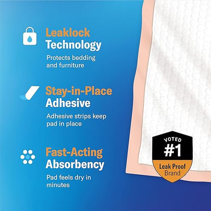 Chucks® Premium Disposable Underpads 30”x36” [100-Count] Ultra Absorbent Chux Incontinence Bed Pads Disposable Adult with Adhesive Tape, Pee Pads Pet Training Pads XX-Large 30x36 Bulk Pack