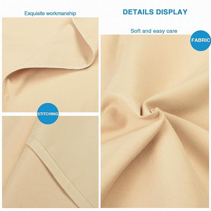 FLXXIE Pillow Cases Queen, Soft Microfiber Pillow Covers with Envelope Closure, Wrinkle Resistant Pillowcases, 2 Piece Set, 20x30, Light Taupe
