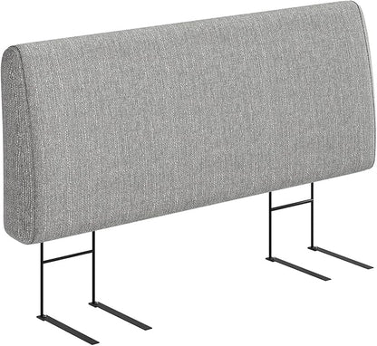 4.7” Headboard Only for Queen Size Bed, No Drill Needed, Gray | 5-Min Assembly, Upholstered Headboard for 8–14 Inch Mattress, Washable Cover, Perfect for Renters Dorm Kids Pet