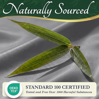 DECOLURE 100% Viscose Derived from Bamboo Sheets California King Size - Luxury 6 Pc Naturally Cooling Sheets, Ultra Soft Bed Set - Deep 17" Pockets, Double Stitching, Oeko Tex Standard (Midgrey)